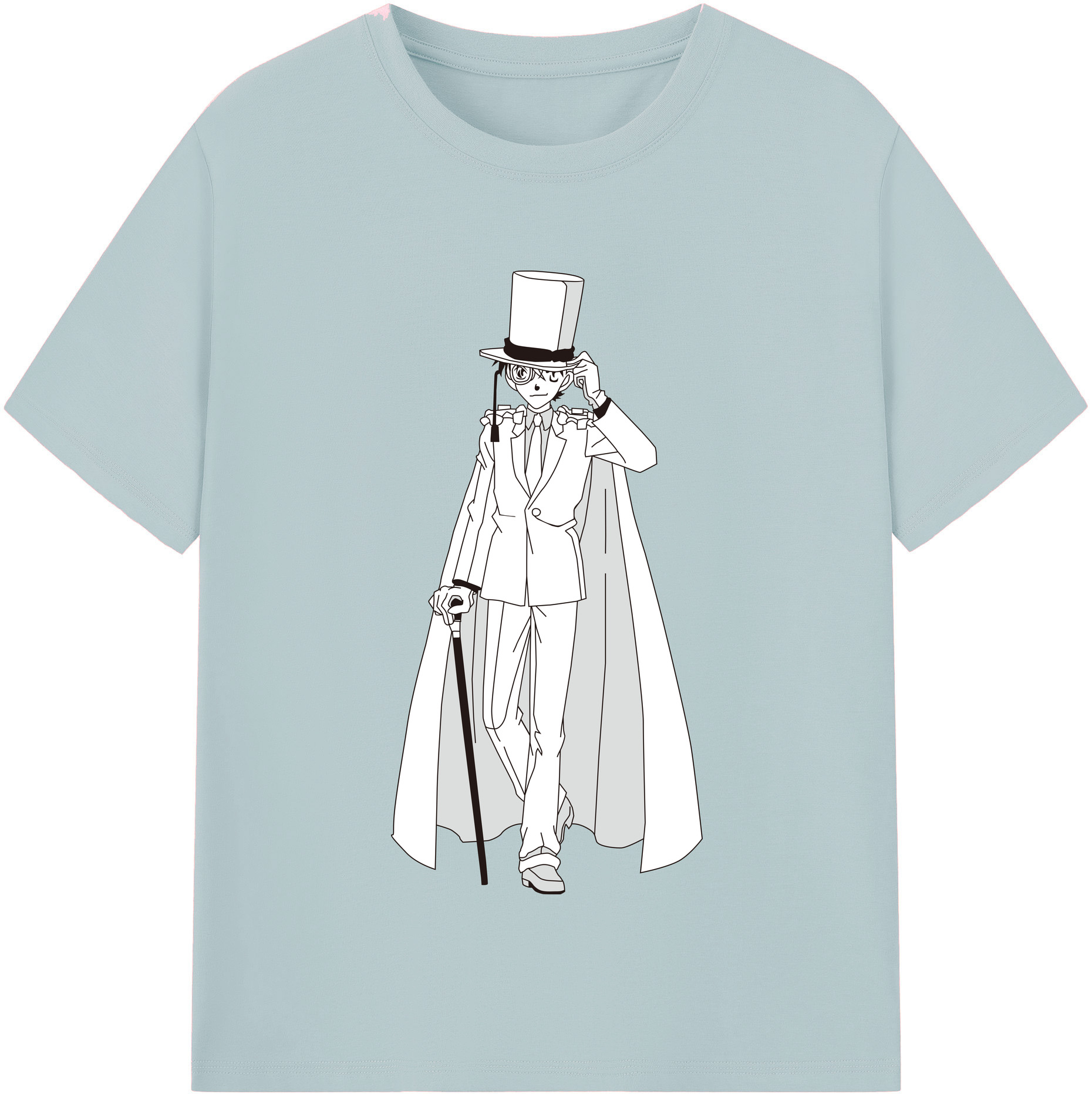 （画像用） 名探偵コナン くろば かいと Detective Conan Kuroba Kaito 綿100％半袖Tシャツ（フロントプリント）